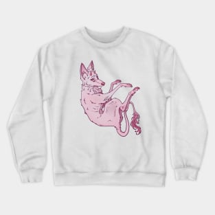 Pink demon dog Jaque Crewneck Sweatshirt